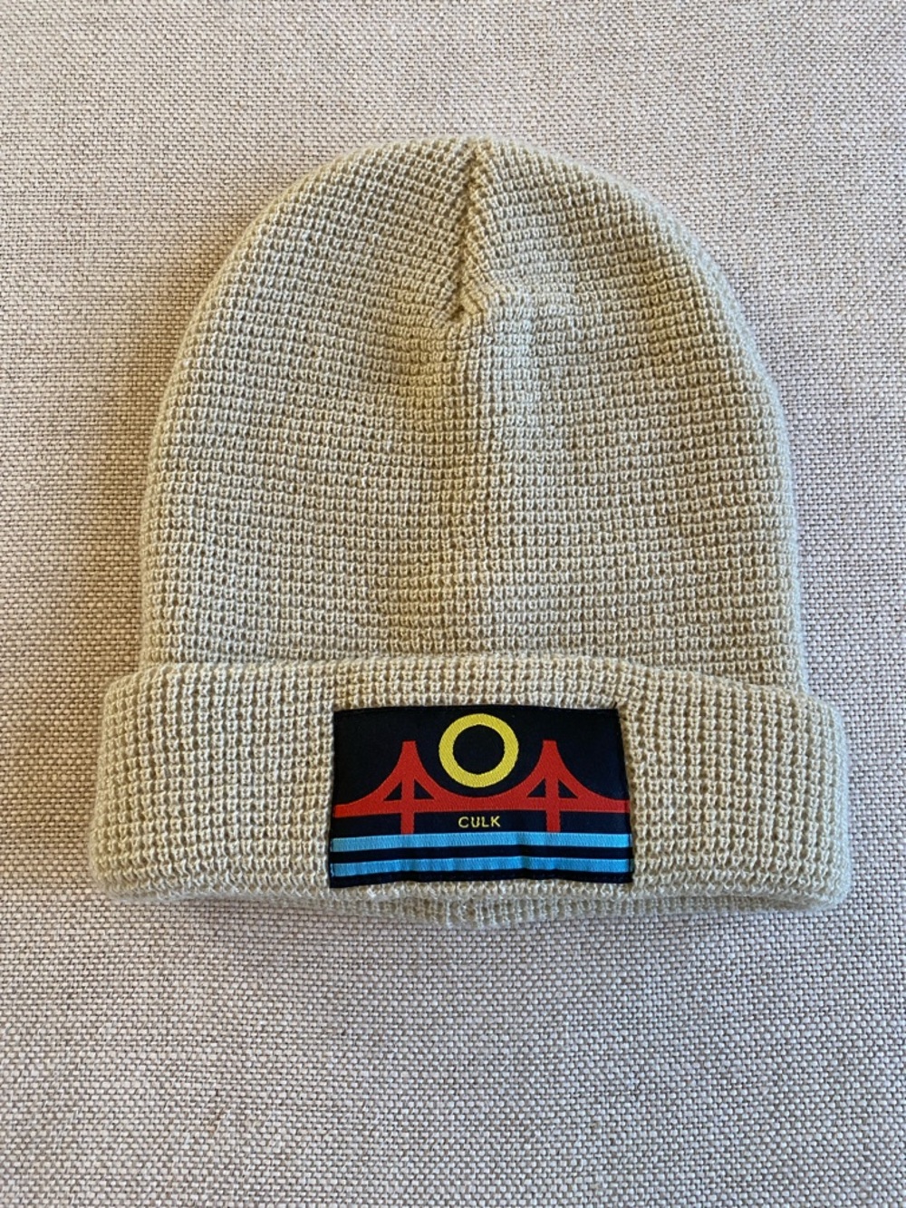 Culk Minimalist Bridge Beanie in Beige